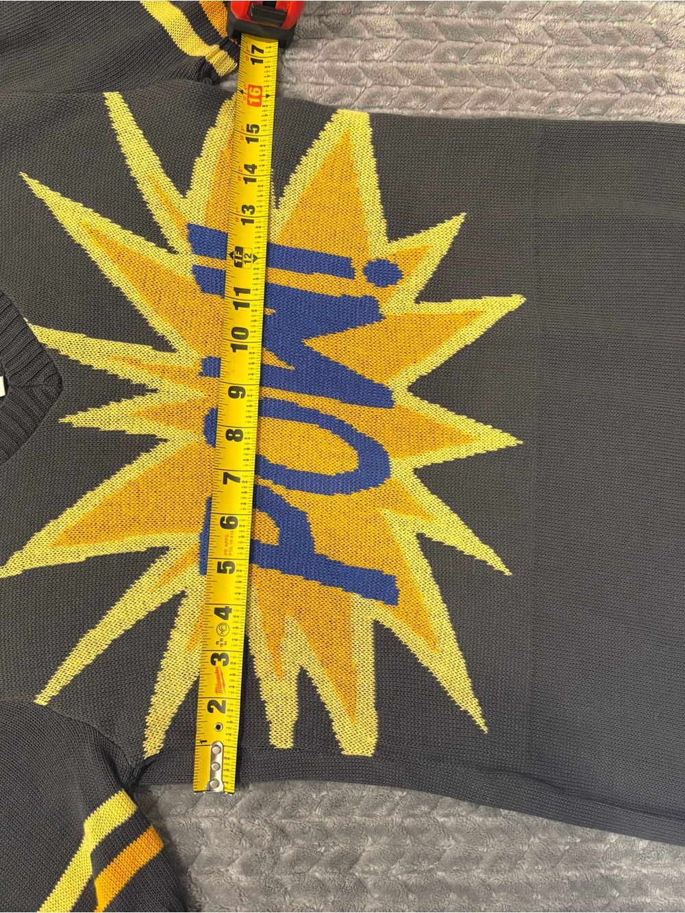 Derek Heart Y2K POW Comic Pop Art Sweater L - Picture 7 of 7